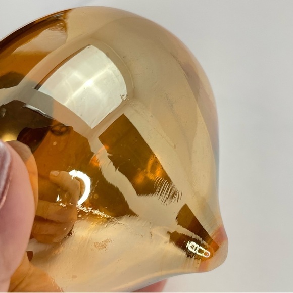 VINTAGE Kugel Style Marigold Teardrop Glass Christmas Tree Ornament - Picture 7 of 11